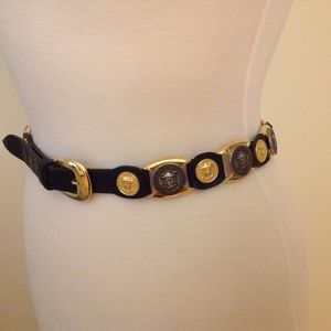 SOLD-Versace Versa Medusa Head Medallion Belt